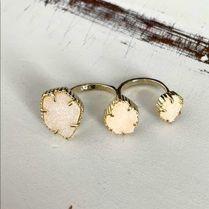 Naomi Gold Ring in Iridescent Drusy